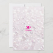 50 & Fabulous Crystal Glam Feier Einladung (Rückseite)