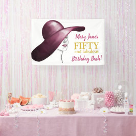 50 & Fabulous Custom Birthday Banner
