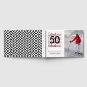 50 & Fabulous Custom Photo Name 50th Birthday Gästebuch (Voll)