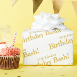 50 & Fabulous Customizable Geschenkpapier