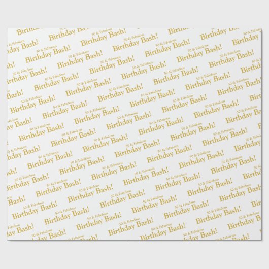 50 & Fabulous Customizable Geschenkpapier (Flach)