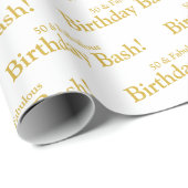 50 & Fabulous Customizable Geschenkpapier (Rolleneckpunkt)