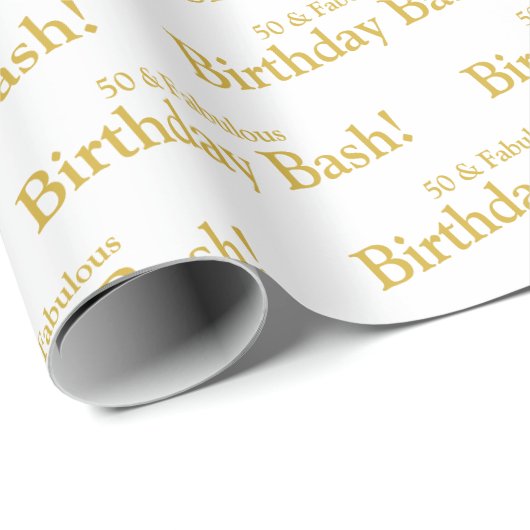 50 & Fabulous Customizable Geschenkpapier (Rolleneckpunkt)