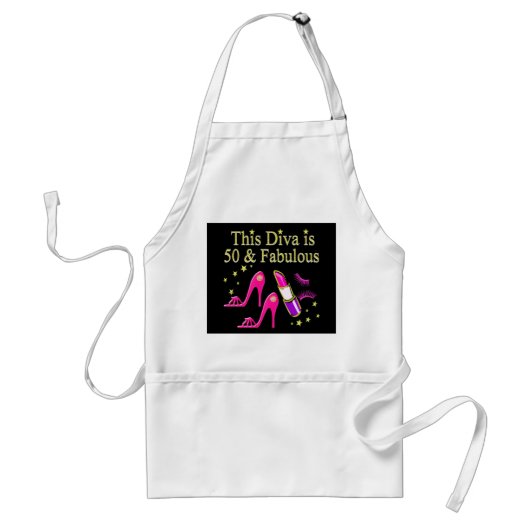 50 & FABULOUS DAZZLING DIVA DESIGN SCHÜRZE (Vorne)