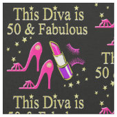 50 & FABULOUS DAZZLING DIVA DESIGN STOFF (Nahaufnahme)