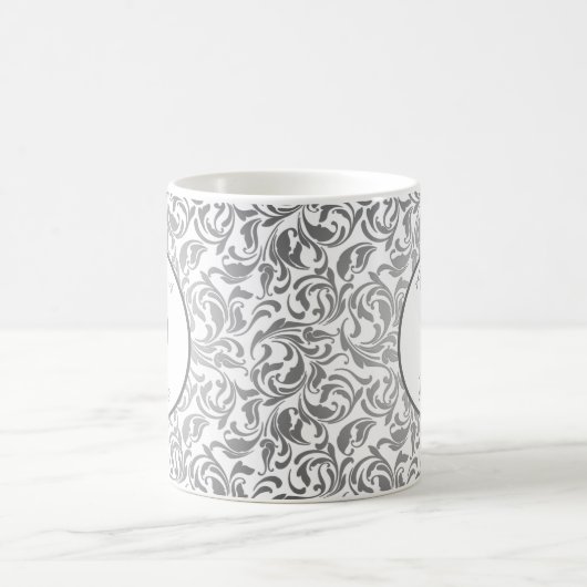 50 & Fabulous Decorative Silver Floral Muster Kaffeetasse (Mittel)