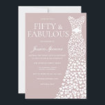 50 & Fabulous! Dusty Pink & White 50. Geburtstag Einladung<br><div class="desc">50 & Fabulous! Dusty Pink & White 50. Geburtstag Einladung Siehe Matching Kollektion in Niche und Nest Store</div>