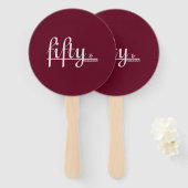 50 & FABULOUS einfach elegant 50. Geburtstag Fächer (Vorne und Hinten)