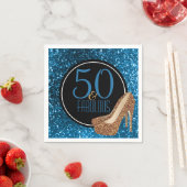 50 & Fabulous | Elegant 50. Geburtstag High Heels Serviette (Beispiel)