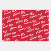 50 & Fabulous - Fun Red 50. Geburtstag Geschenkpapier Set (Vorderseite)