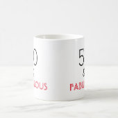 50 & Fabulous Geburtstag Kaffeetasse (Mittel)