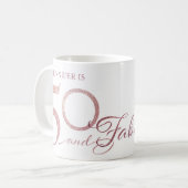 50 Fabulous Geburtstag Kaffeetasse (Vorderseite Links)