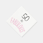 50 & Fabulous Geburtstag Serviette (Ecke)