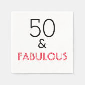 50 & Fabulous Geburtstag Serviette (Vorderseite)