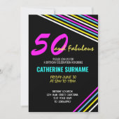 50. Fabulous Geburtstagsfeier Einladung (Vorderseite)