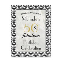 50 & Fabulous Geburtstagsparty Danke