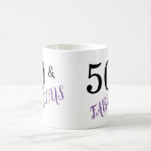 50 & Fabulous Geburtstagsparty Kaffeetasse (Mittel)