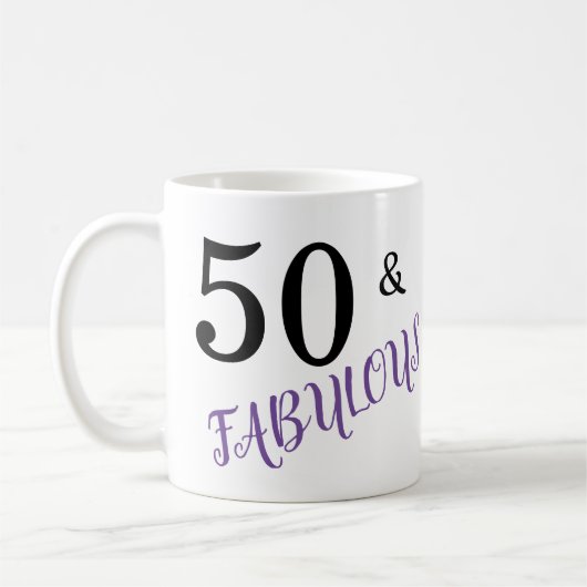 50 & Fabulous Geburtstagsparty Kaffeetasse (Links)