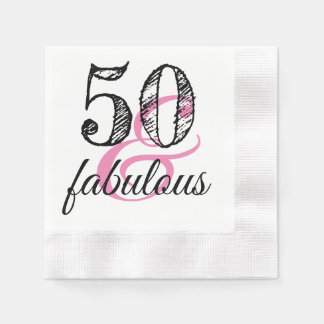 50 & Fabulous Geburtstagsparty Paper Serviette