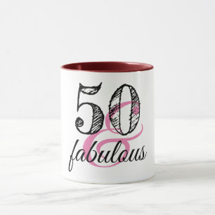 50 & Fabulous Geburtstagsparty Tasse