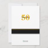 50 & Fabulous gelb Spanisch / Fabulosa amarillo Einladung (Rückseite)