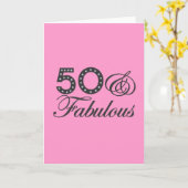 50 & Fabulous Geschenk Karte (Gelbe Blume)