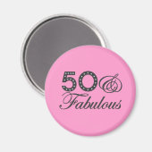50 & Fabulous Geschenk Magnet (Vorderseite/Rückseite)