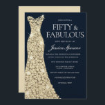 50 & Fabulous!! Gold Dress Gown 50. Geburtstag Einladung<br><div class="desc">Goldenes Kleid Gown 50 & fabelhafte 50. Geburtstag Einladung Variationen zu den Einladungen und passenden Artikeln in unserem Shop</div>