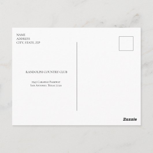 50 & Fabulous Gold Glitzer Save the Date Postkarte (Rückseite)