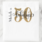 50 & Fabulous Gold Glitzer Typografie Geburtstag 3 Rechteckiger Aufkleber (Tasche)
