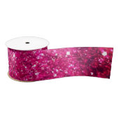 50& Fabulous Gold Hot Pink Glittery Glam Satinband (Spule)