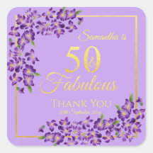50 & Fabulous Gold Violet Blume 50. Geburtstag