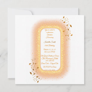 50&fabulous Golden Birthday Einladung