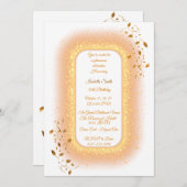 50&fabulous Golden Birthday Einladung (Vorne/Hinten)