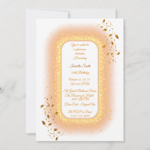 50&fabulous Golden Birthday Einladung