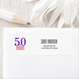 50 & Fabulous Meilenstein-Geburtstag