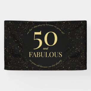 50 Fabulous Modern Black Gold Confetti Typografie Banner