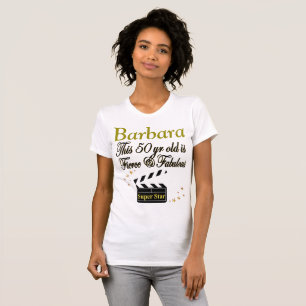 50 & FABULOUS MOVIE STAR PERSONALISIERT T SHIRT