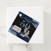 50 Fabulous Navy Black Agate Gold Glitzer Geschenkanhänger (Beispiel)