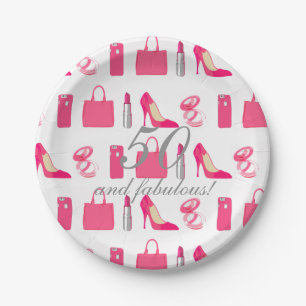 50 & Fabulous Paper plate Pappteller