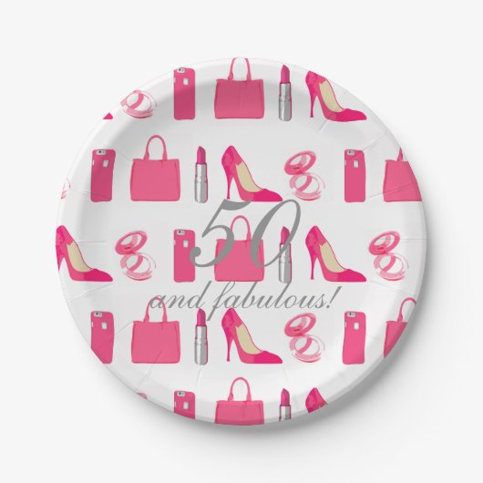 50 & Fabulous Paper plate Pappteller (Vorderseite)