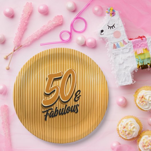 50 & Fabulous Pappteller (Party)