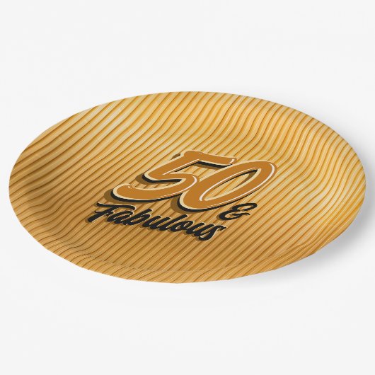 50 & Fabulous Pappteller (Schrägansicht)