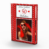 50 & Fabulous Personal 50. Geburtstag Weißer rote Fotoblock (Rechts)
