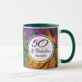 50 & Fabulous Personalisiert 50. Geburtstag Tasse