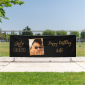 50 & FABULOUS! Personalisiertes Foto aus Schwarz u Banner (InSitu)