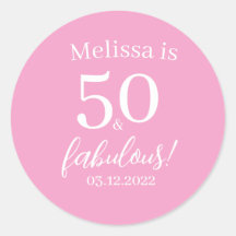 50 Fabulous Pink 50. Geburtstagsparty Personalisie