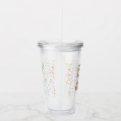 50 & Fabulous Pink Custom Fiftieth Birthday Party Acryltrinkbecher (Rechts)