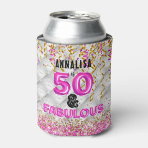 50 Fabulous Pink Gold 50. Geburtstag Dosenkühler