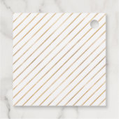 50 & Fabulous Pink Happy Birthday Typografie Chic Geschenkanhänger (Rückseite)